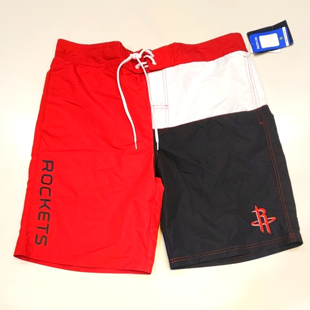 ROCKETS|Men's NBA Licensed GIII Carll Banks Lined Swim Suit|Sz XL|Stitched Logo